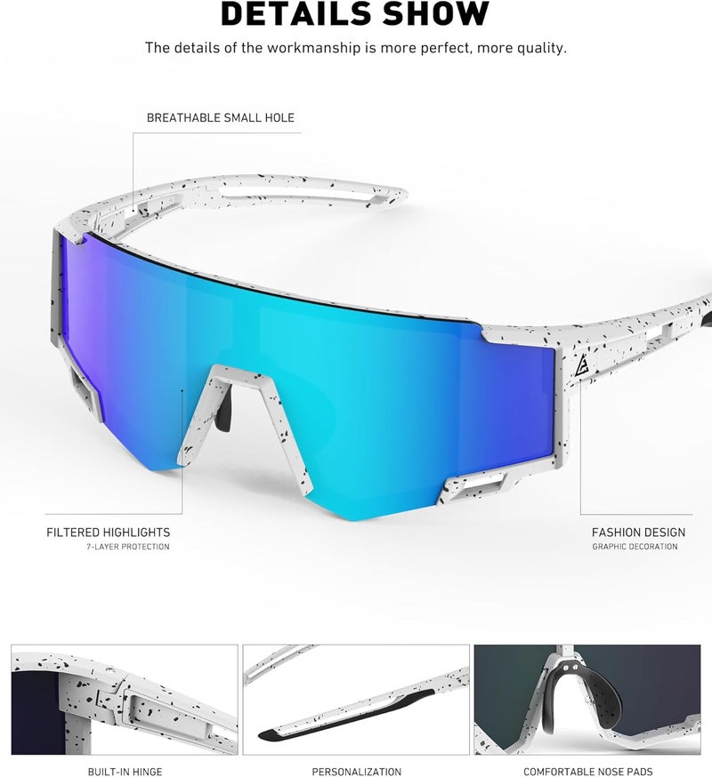 CIFOYA Kids Sunglasses Youth Baseball Sunglasses for Boys Girls Age 6-14 Sports UV400 Protection SunGlasses 3 Pack - Image 4